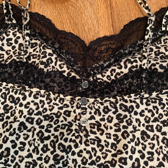 Leopard Print Lace Cami Tank Top - X-Small (NWOT) - Picture 4 of 6